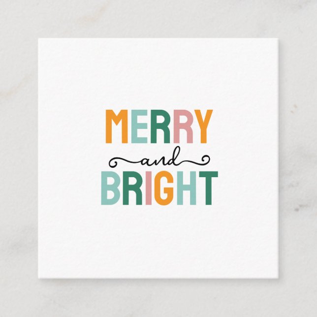 Merry Christmas Classical Unique Minimalist Plain Begleitkarte (Vorderseite)