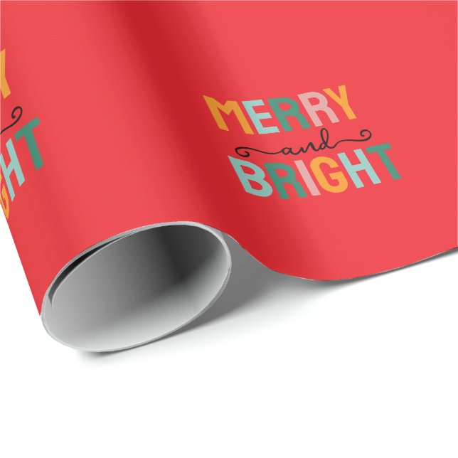 Merry Christmas Classical Unique Minimalist Plain Geschenkpapier (Rolleneckpunkt)