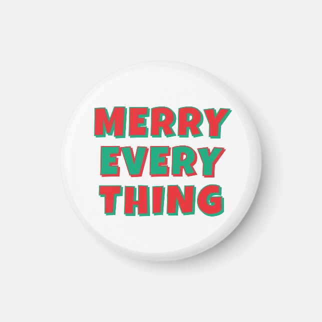 Merry Christmas Classical Unique Minimalist Plain Magnet (Vorne)