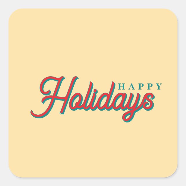 Merry Christmas Classical Unique Minimalist Plain Quadratischer Aufkleber (Vorderseite)