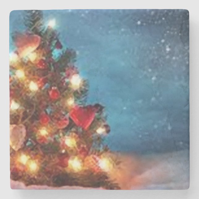 Merry christmas _coaster steinuntersetzer (Vorderseite)