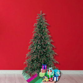 Merry Christmas Color Block Holiday Card Polyester Weihnachtsbaumdecke