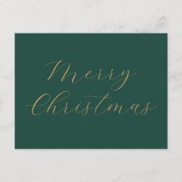 Merry Christmas Company Name Mitarbeiter Gold Feiertagspostkarte