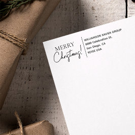 Merry Christmas Company Name Rücksendeadresse Cust Permastempel
