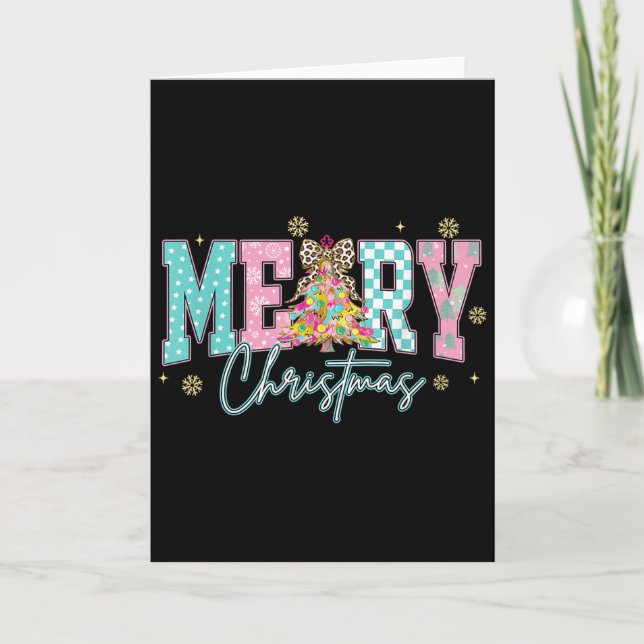 Merry Christmas Coquette, Retro Nk Christmas Men W Karte (Vorderseite)