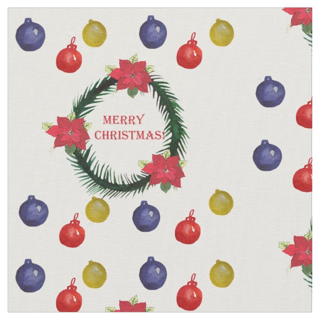 Merry Christmas Custom Fabric Stoff (Nahaufnahme)