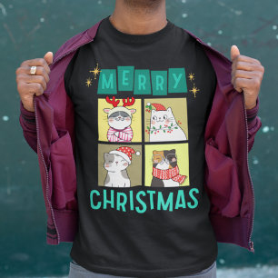 Merry Christmas Cute Christmas Cats T-Shirt