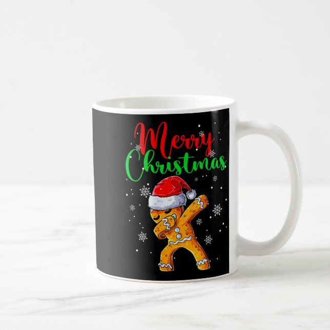 Merry Christmas Dab Gingerbread Xmas Christmas Coo Kaffeetasse (Rechts)
