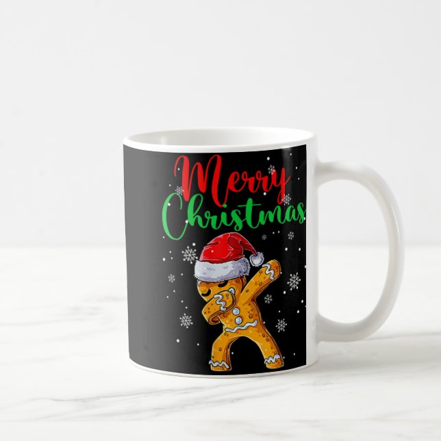 Merry Christmas Dab Gingerbread Xmas Christmas Coo Kaffeetasse (Rechts)