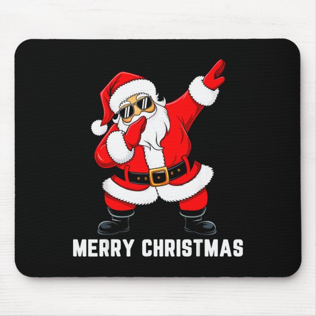 Merry Christmas Dabbing Santa Men Kids Boys Xmas P Mousepad (Vorne)
