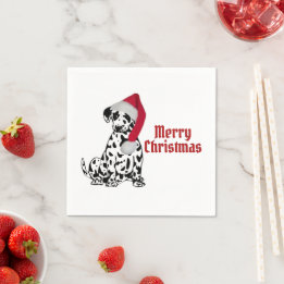 Merry Christmas Dalmatian Serviette