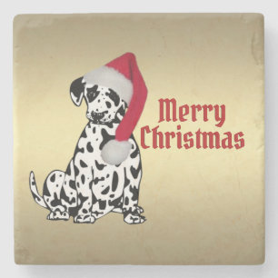 Merry Christmas Dalmatian Steinuntersetzer