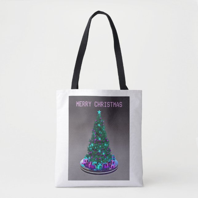 Merry Christmas. Decorated tree with gifts (Vorderseite)