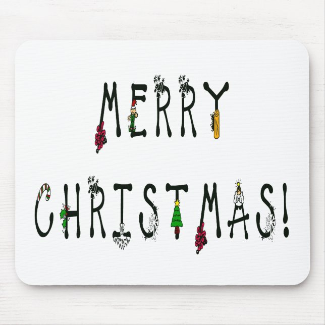 Merry Christmas Decoration Mousepad (Vorne)