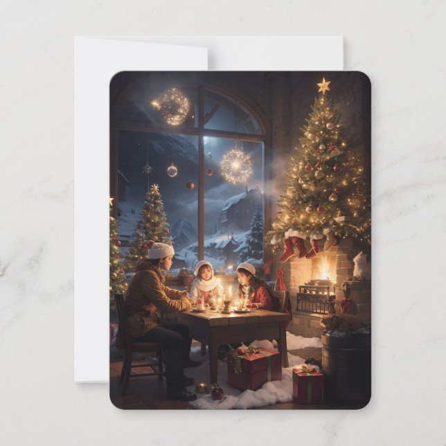 Merry Christmas Digital Download Feiertagskarte (Vorderseite)