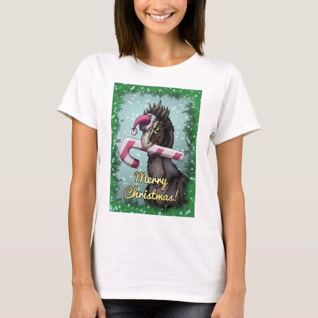 Merry Christmas Dinosaur T-Shirt (Vorderseite)