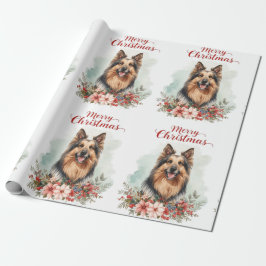 Merry Christmas Dog Festive Holiday Gift Wrapping  Geschenkpapier