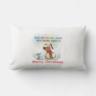 Merry Christmas dog santa throw pillow Lendenkissen