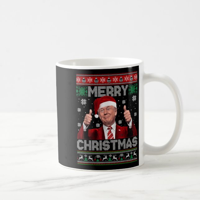 Merry Christmas Donald Trump Santa Family Xmas Ugl Kaffeetasse (Rechts)
