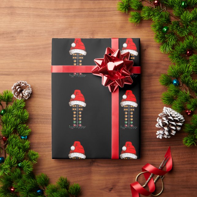 Merry Christmas Drag Racing Christmas Tree  Geschenkpapier (Feiertagsgeschenk)