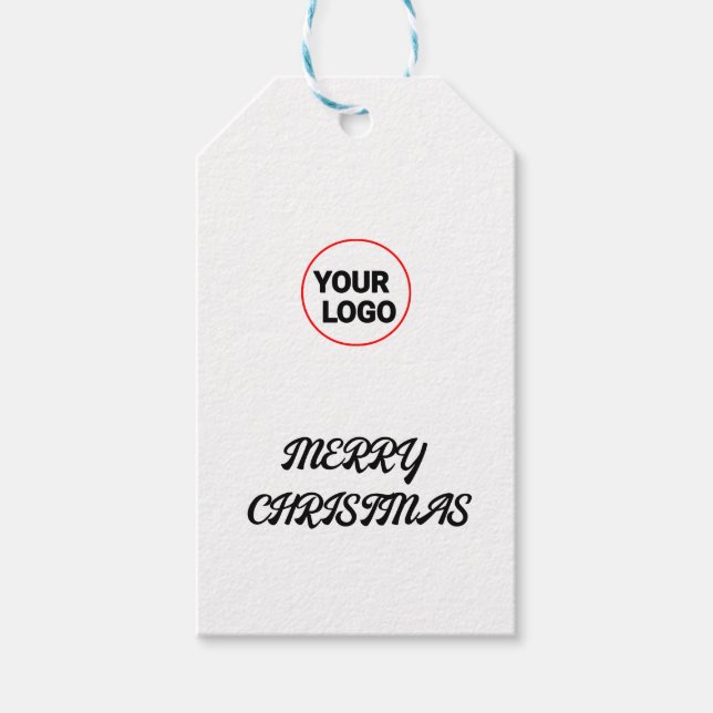 MERRY CHRISTMAS EINFACHE TAG GESCHENKANHÄNGER (Vorderseite)