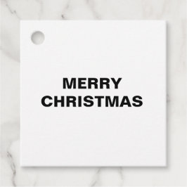 MERRY CHRISTMAS EINFACHE WEISSE TAG GESCHENKANHÄNGER
