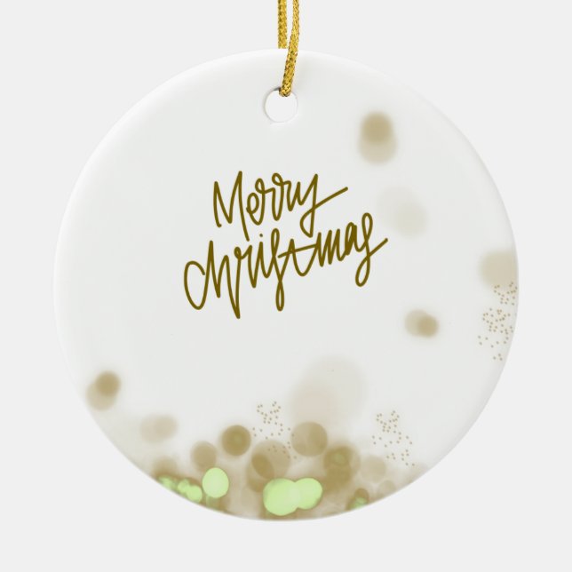 Merry Christmas - Elegant Ceramic Ornament (Vorne)