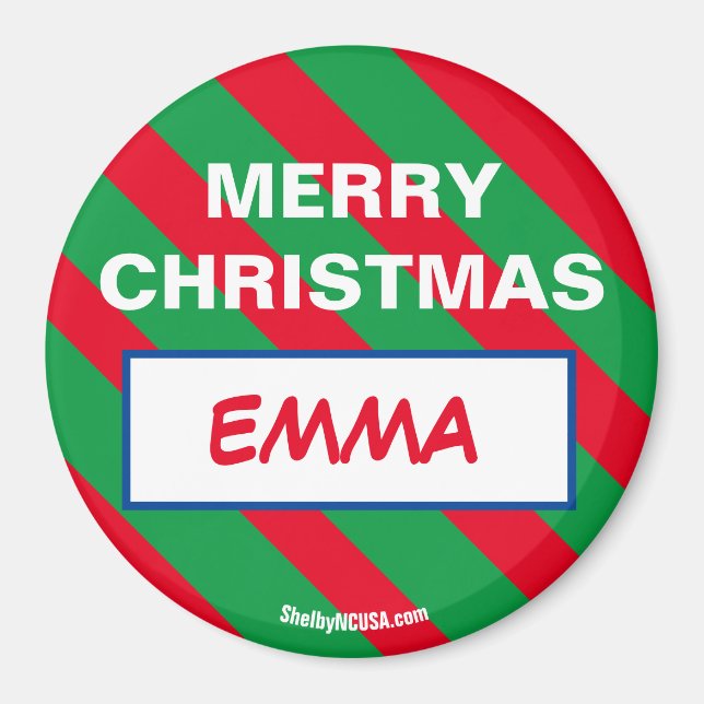 MERRY CHRISTMAS EMMA Magnet (Vorne)