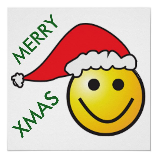 MERRY CHRISTMAS FACE SANTA POSTER (Vorderseite)