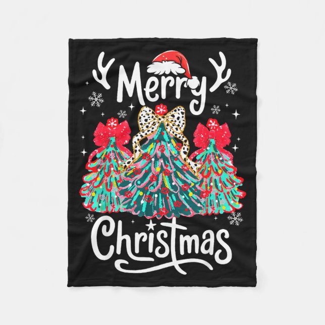 Merry Christmas Family Funny Christmas Tree Women  Fleecedecke (Vorderseite)