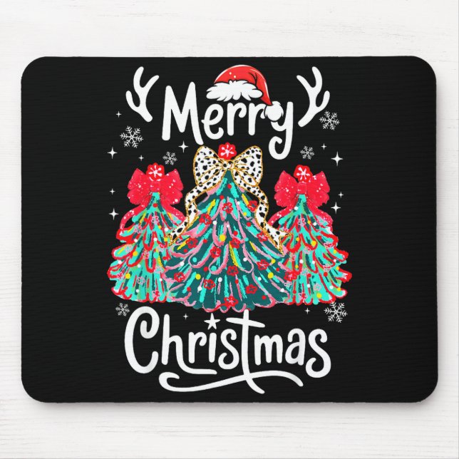 Merry Christmas Family Funny Christmas Tree Women  Mousepad (Vorne)