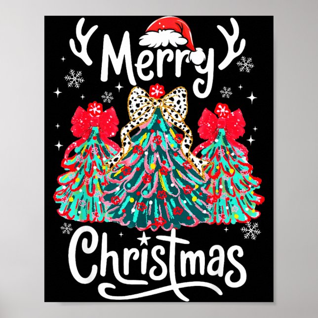 Merry Christmas Family Funny Christmas Tree Women  Poster (Vorne)