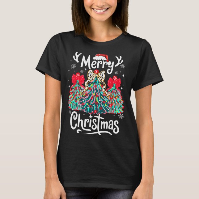 Merry Christmas Family Funny Christmas Tree Women  T-Shirt (Vorderseite)