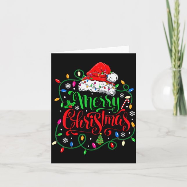 Merry Christmas Family Funny Christmas Women Men X Karte (Vorderseite)