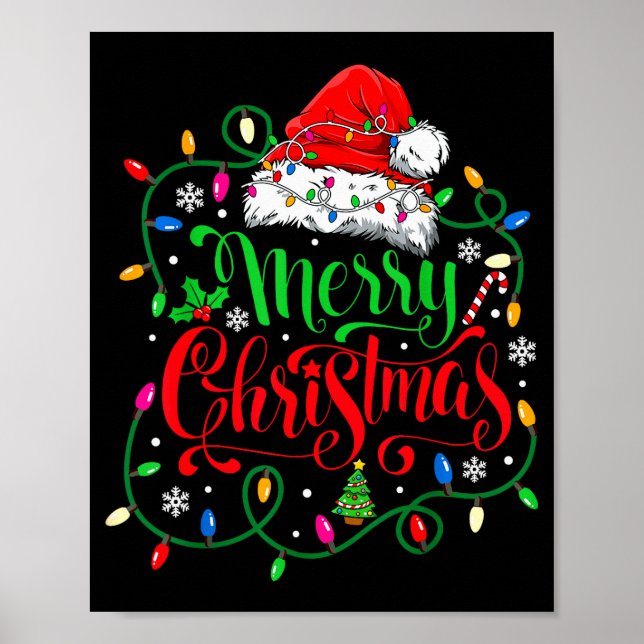 Merry Christmas Family Funny Christmas Women Men X Poster (Vorne)
