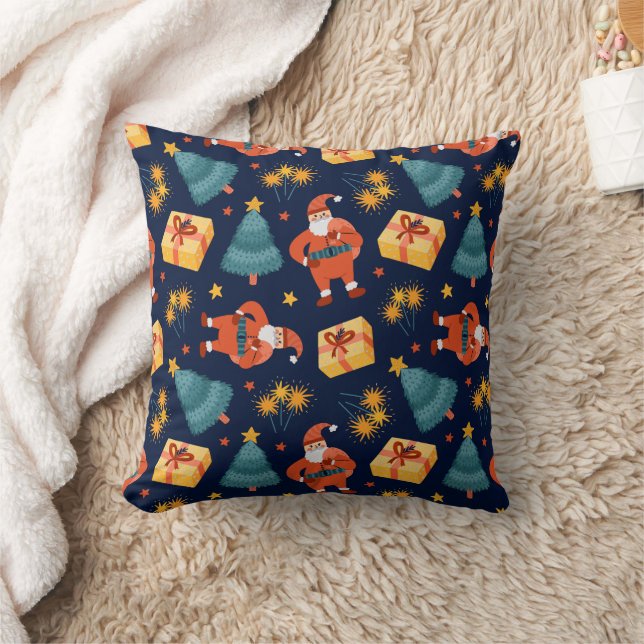 Merry Christmas family Gathering Set on Warm Kissen (Decke)