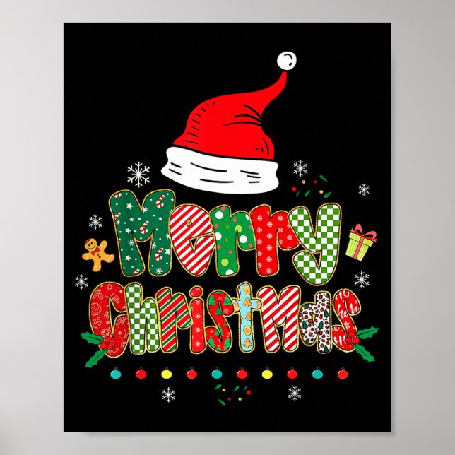 Merry Christmas Family Matching Outfit Xmas Squad  Poster (Vorne)