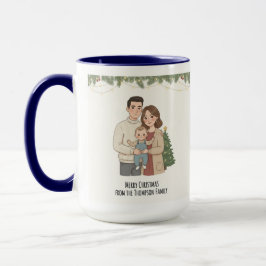 Merry Christmas Family Mug Personalized with Your  Tasse