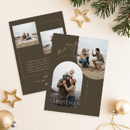 Merry Christmas Family Photo Greetings Feiertagskarte