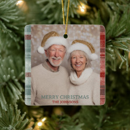 Merry Christmas Family Photo Ornament