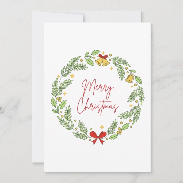 Merry Christmas Feiertagskarte (Vorderseite)