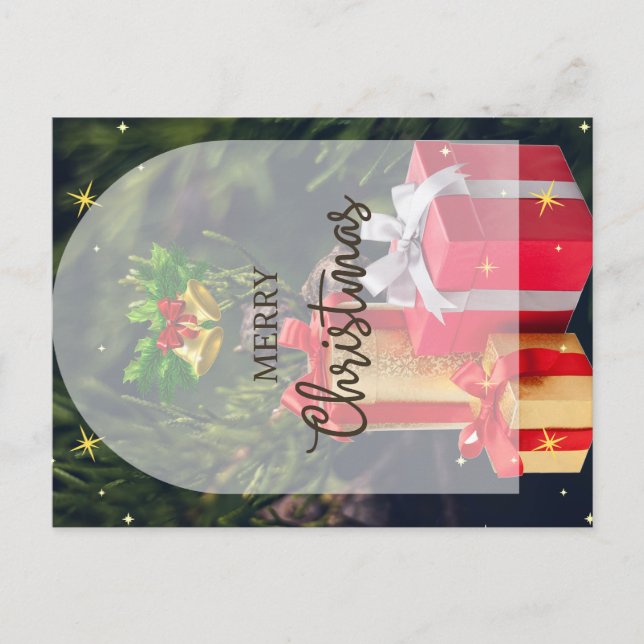 MERRY CHRISTMAS FEIERTAGSPOSTKARTE (Vorderseite)