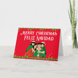 MERRY CHRISTMAS FELIZ NAVIDAD CARD FEIERTAGSKARTE
