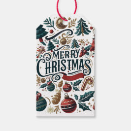 Merry Christmas Festive & Colorful Geschenkanhänger