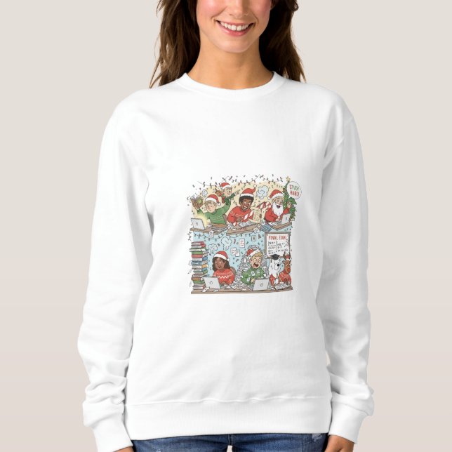 Merry Christmas Festive Gathering Sweatshirt - Div (Vorderseite)