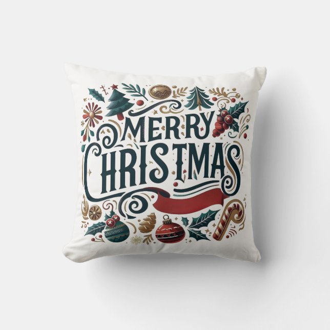 Merry Christmas Festive & Heartfelt  Kissen (Vorderseite)