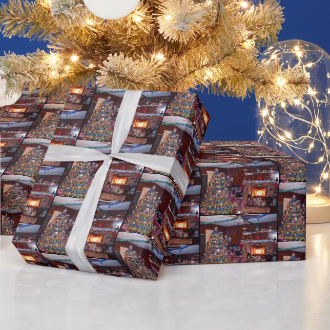 MERRY CHRISTMAS, FIREPLACE GESCHENKPAPIER (Feiertage)