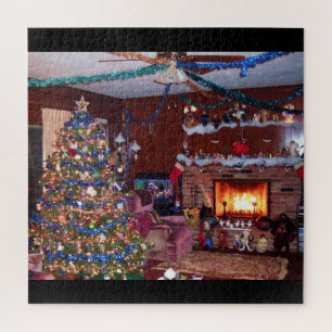 MERRY CHRISTMAS, FIREPLACE JIGSAW PUZZLE
