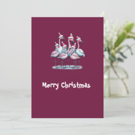Merry Christmas Flamingo Feiertagskarte