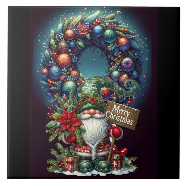 MERRY CHRISTMAS FLIESE (Vorderseite)